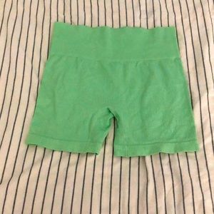 Mint green bike shorts